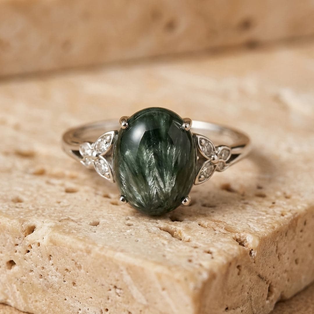 Pierścionek regulowany Reconnexion z serafinitem