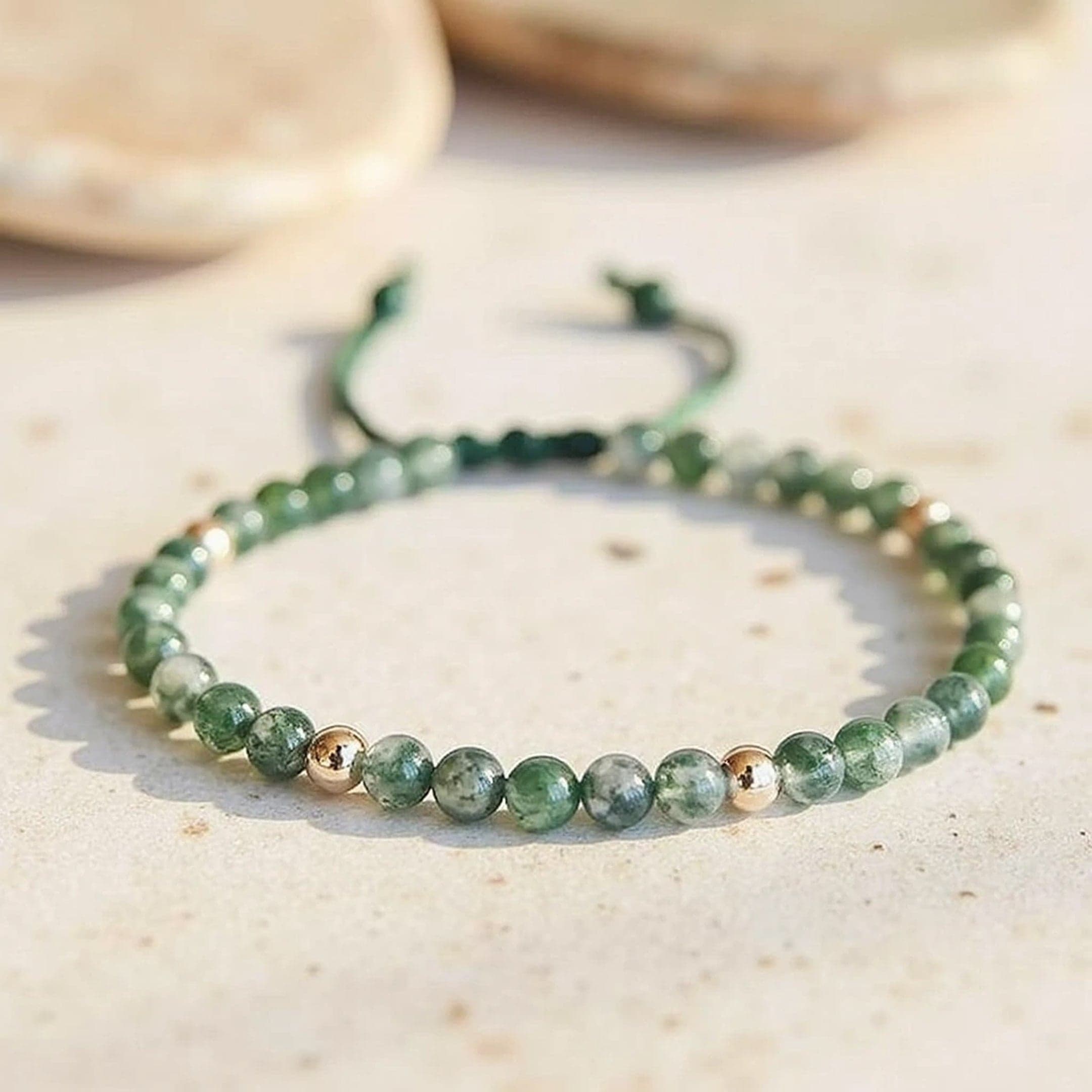 Bransoletka regulowana Sérénité z agatem muszowym