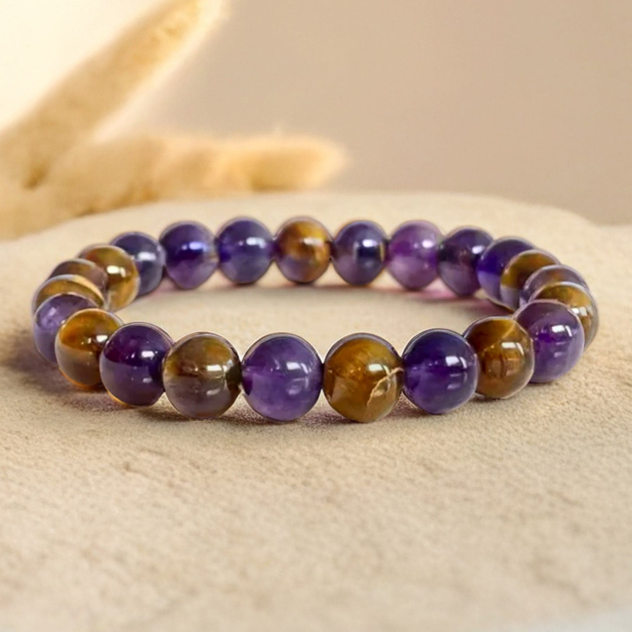 Bransoletka Délivrance z ametystu i tygrysiego oka