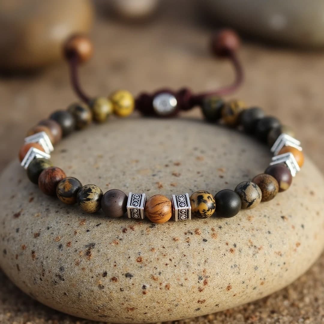 Bransoletka z jaspisem Stabilność Wewnętrzna