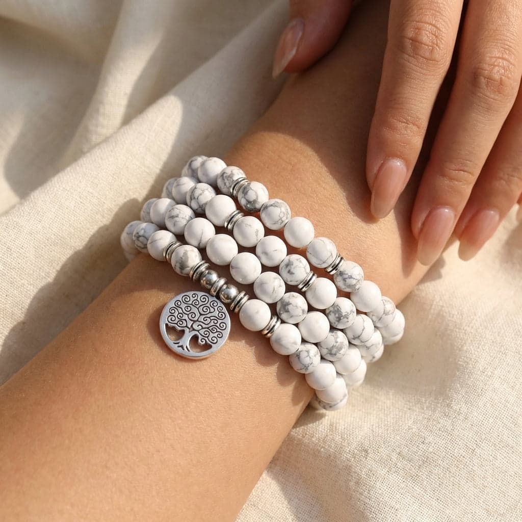 Bransoletka mala kobiecy dobrostan z howlitem