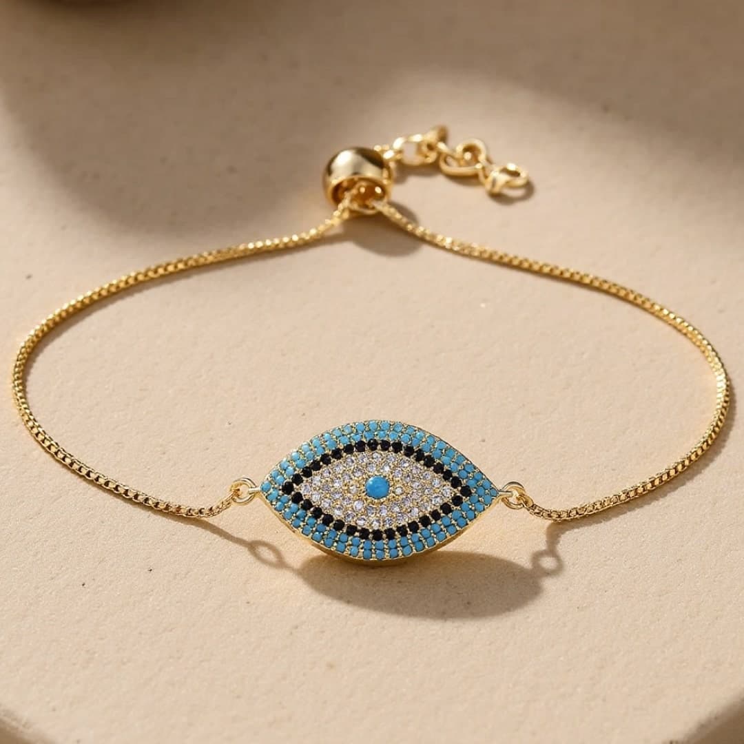 Bransoletka z niebieskim okiem - Ochrona przed złym okiem