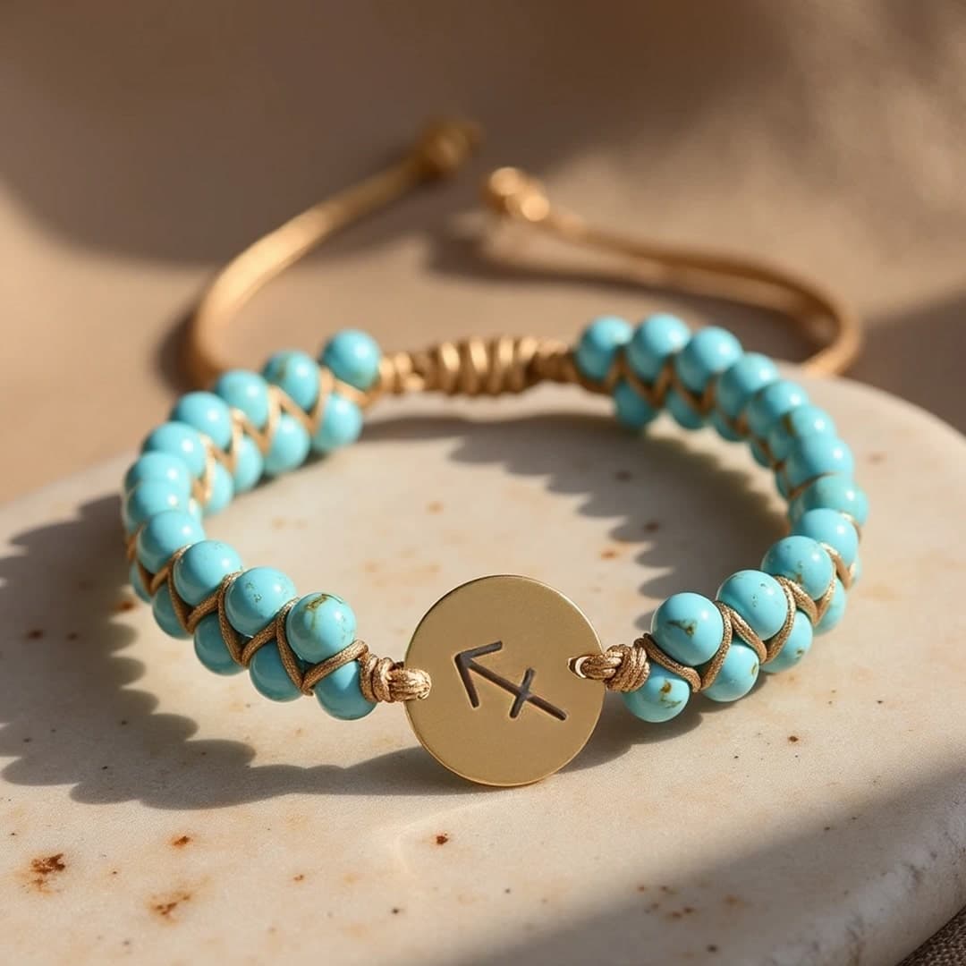 Bransoletka pleciona 12 konstelacji z naturalnymi kamieniami