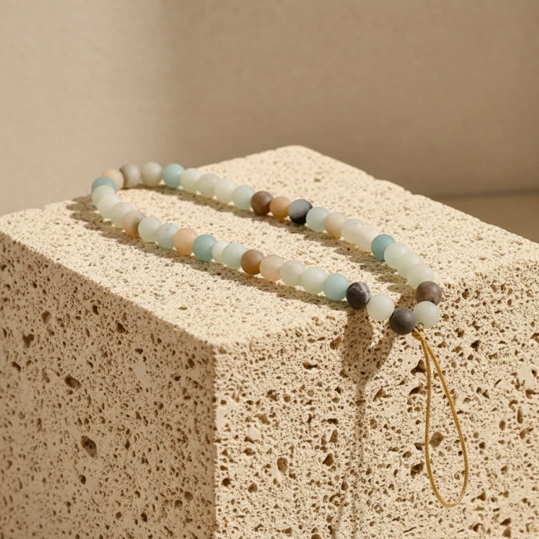 Łańcuszek do telefonu z naturalnych kamieni