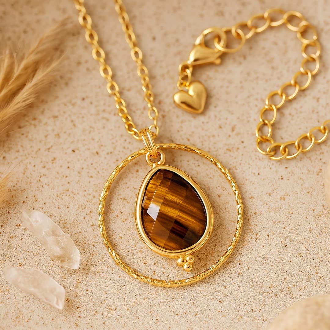 Naszyjnik Ochronny Krąg z Tygrysim Okiem