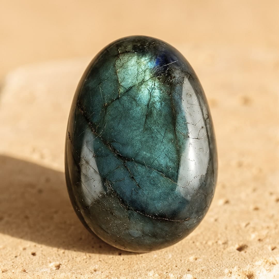 Kawałek labradorytu z Madagaskaru - Ochrona