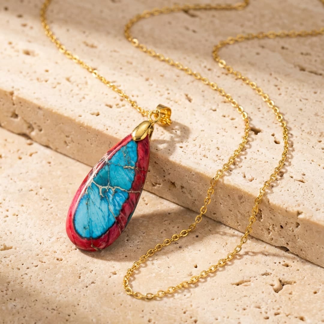 Wisiorek w kształcie łzy z jaspisu