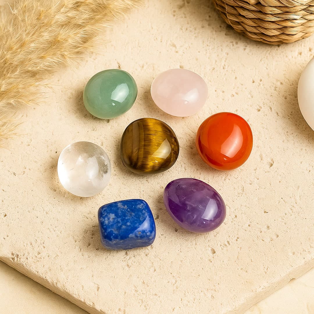 Czakry Reiki - 7 polerowanych kamieni