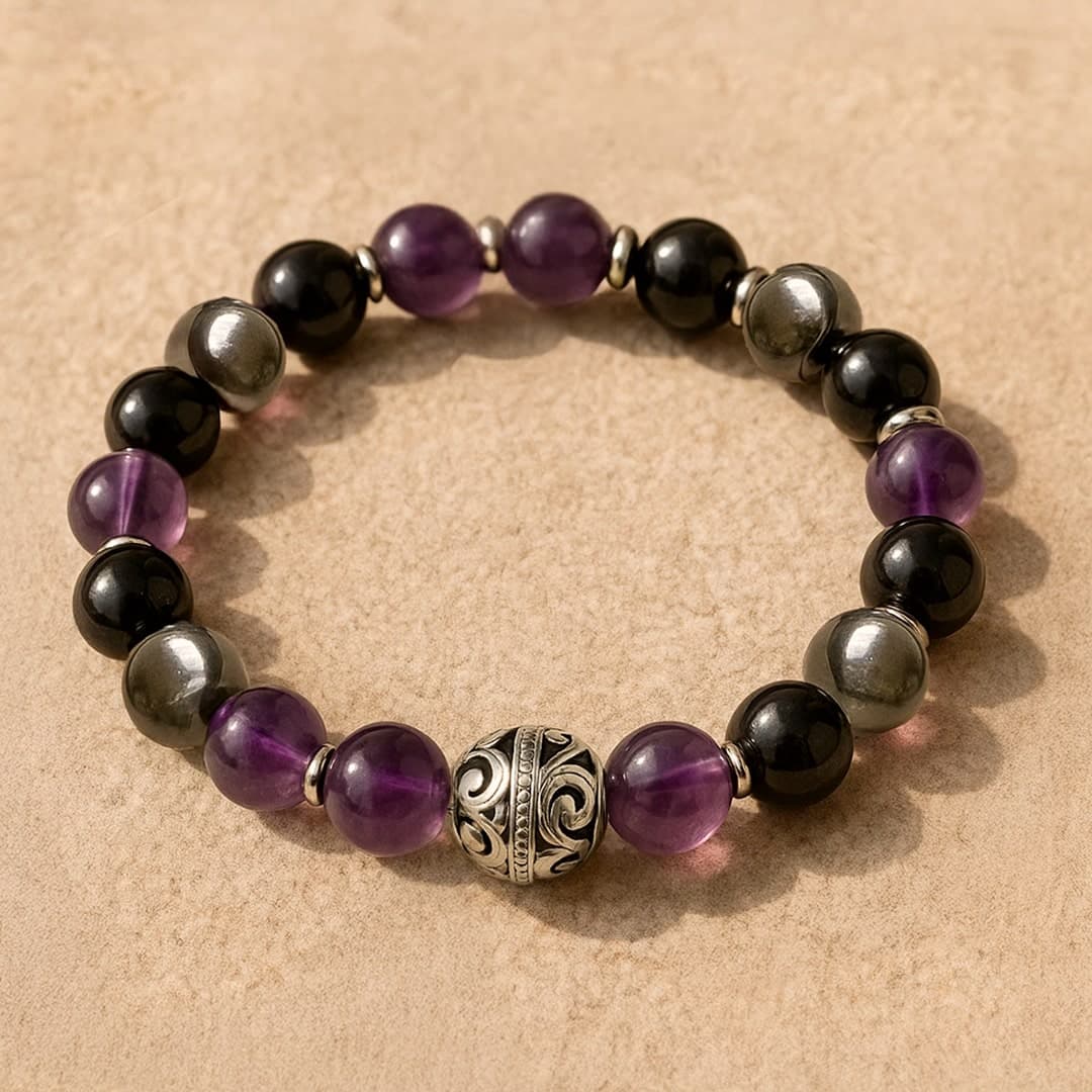 Bransoletka Premium Tarcza Emocjonalna z kamieni naturalnych