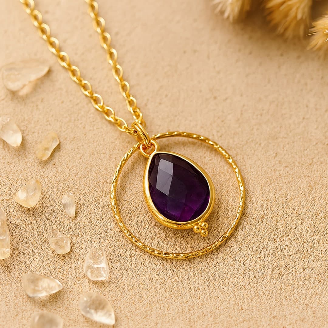 Naszyjnik Krąg Spokoju z ametystem