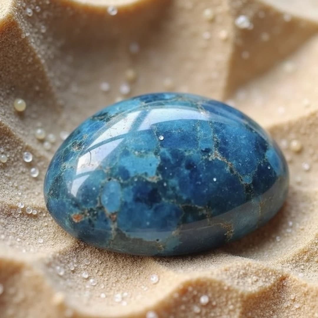 Koralik z niebieskiego apatytu – kontrola wagi